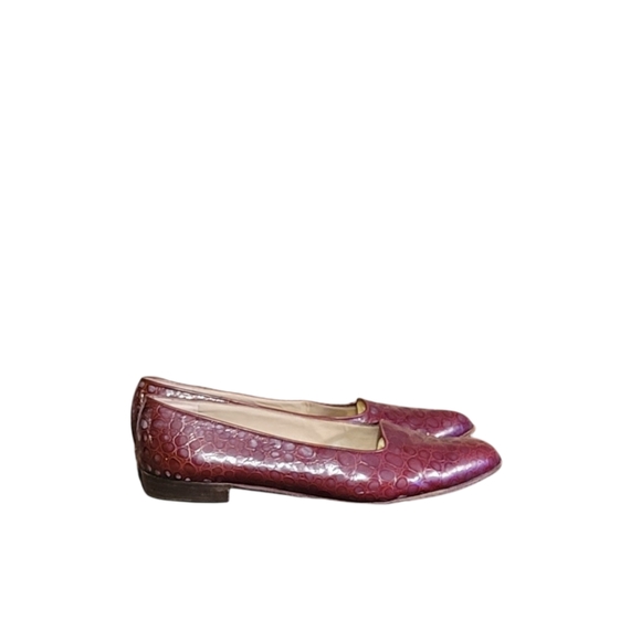 Women Vintage Burgundy Loafers By Salvatore Ferragamo Size 8.5AA/Women Designer - Picture 8 of 9